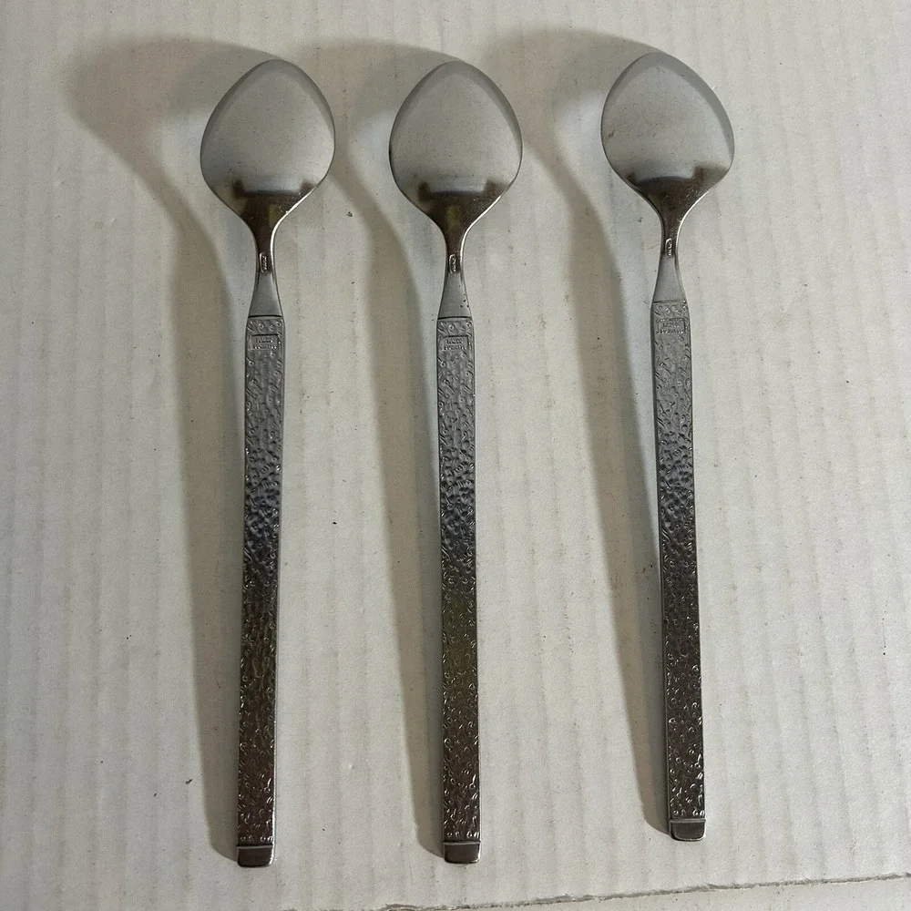 Set of 3 Halco‎ Stainless Steel Teaspoons MCM Made in Japan Rare Replacements